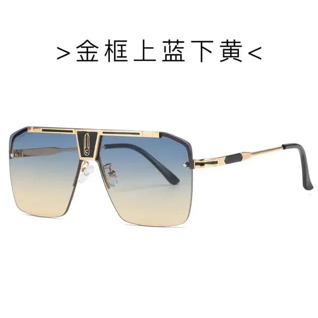 Lunettes de soleil carrées dégradées pour hommes et femmes