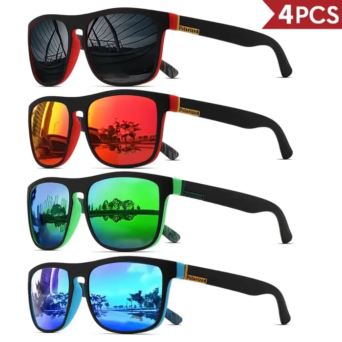 Lunettes de soleil de sport polarisées carrées classiques pour hommes