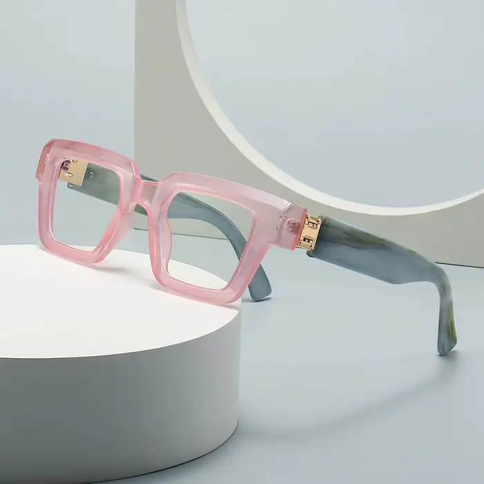 Mode grand cadre gelée myopie lunettes femmes 2025 marque de luxe carré noir