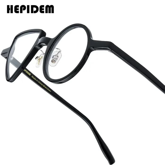 HEPIDEM acétate lunettes hommes 2025 nouveau rétro rond carré rhomboïde