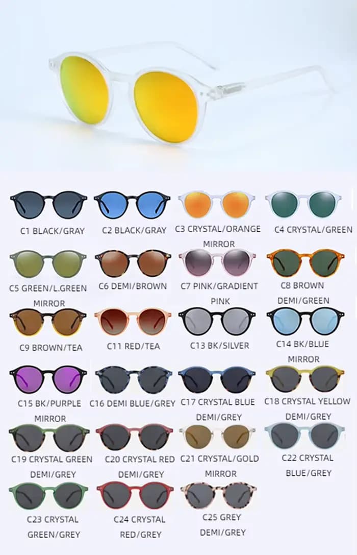 ZENOTTIC petites lunettes de soleil rondes pour hommes femmes Vintage rétro polarisé cercle