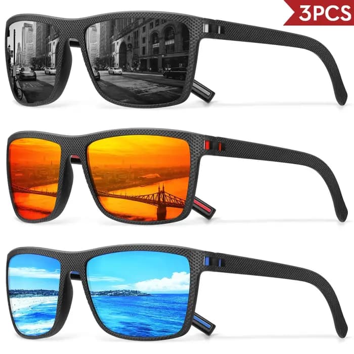 3/4 pièces nouvelle boîte de créateur lunettes de soleil polarisées colorées pour hommes et femmes adaptées à la conduite pêche Sports de plein air UV400