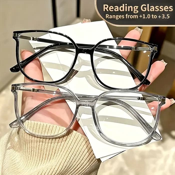 Lunettes bicolores simples de style rétro ; lunettes presbyopes portables pour personnes âgées et d'âge moyen