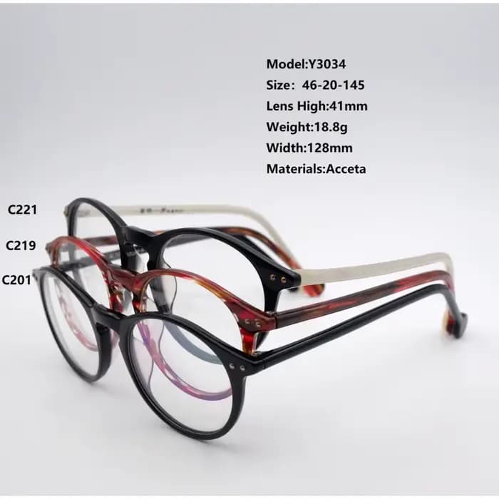 Montures de lunettes rétro en acétate faites à la main pour hommes et femmes