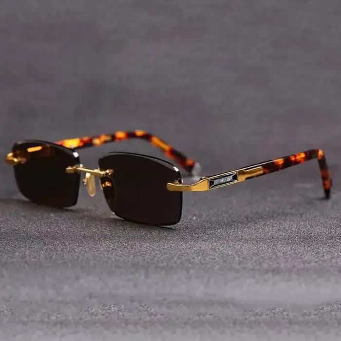 Lunettes de soleil rétro sans cadre pour hommes