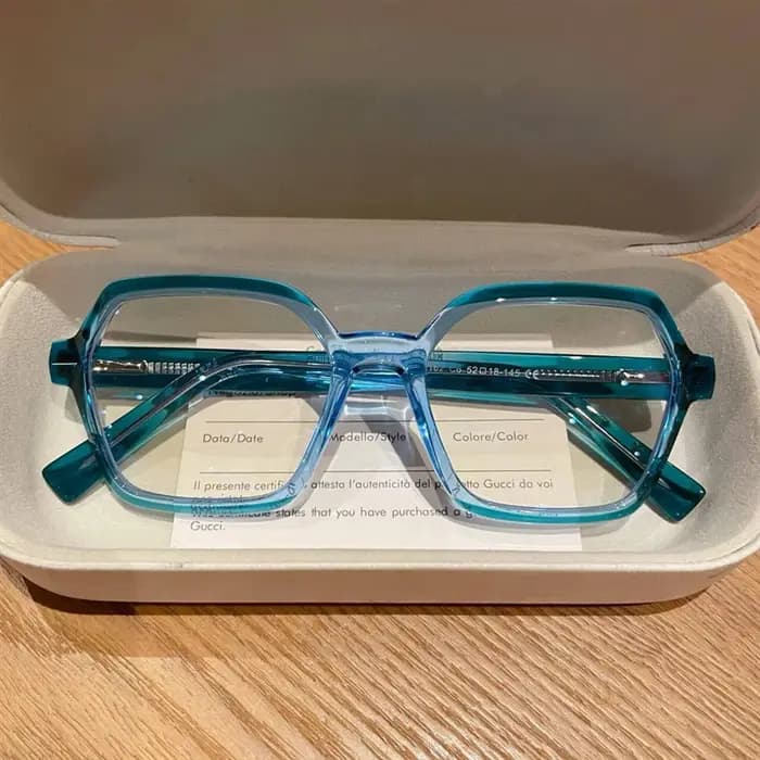 CLLOIO dames tendance Style de rue lunettes polygonales changement progressif cadres bleu lumière filtre