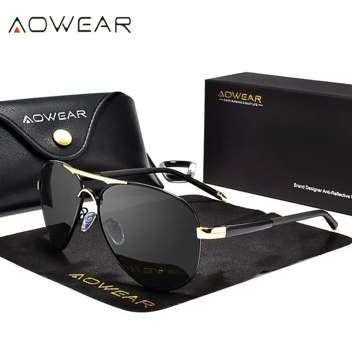 AOWEAR – lunettes de soleil d'aviation pour hommes et femmes