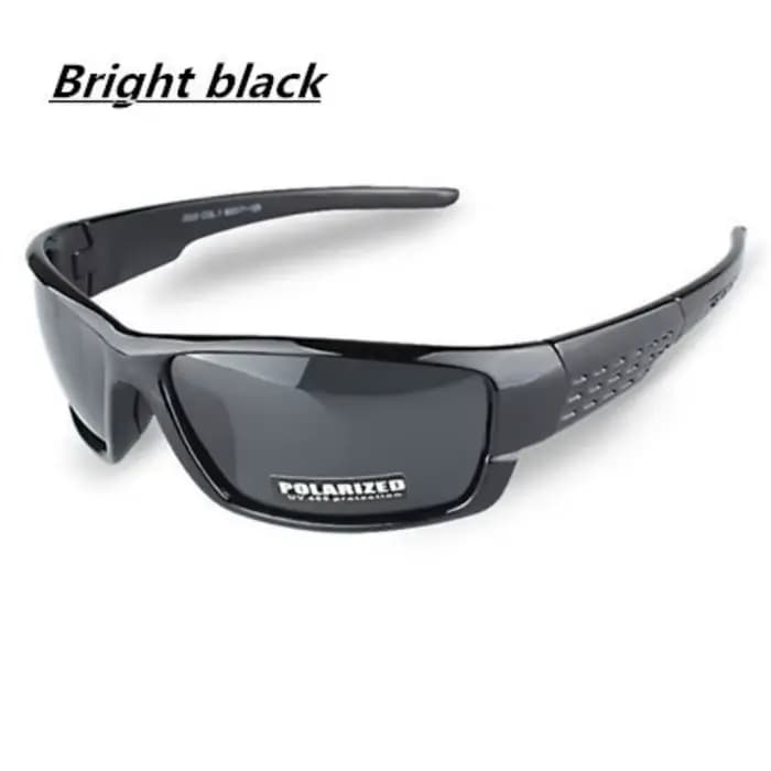 Lunettes de soleil polarisées à monture noire pour hommes et femmes