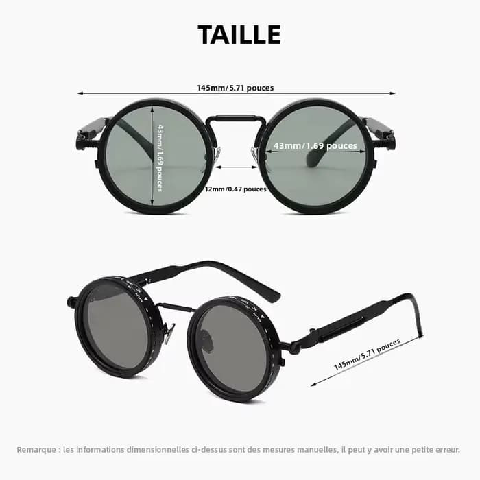 Lunettes de soleil rondes polarisées hommes ND9