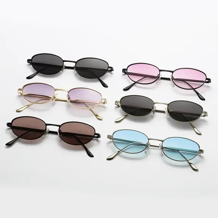 Lunettes de soleil anti-UV ovales personnalisées de style européen et américain