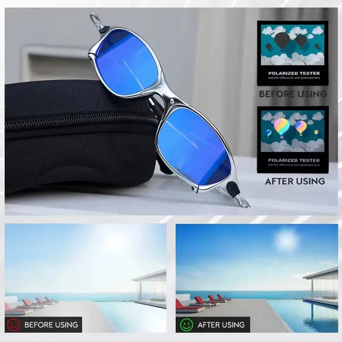 Lunettes de soleil polarisées hommes cyclisme pêche conduite