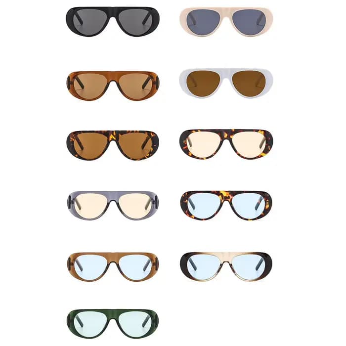Lunettes de soleil vintage à grand cadre pour hommes et femmes