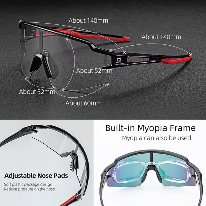 ROCKBROS lunettes de cyclisme photochromiques