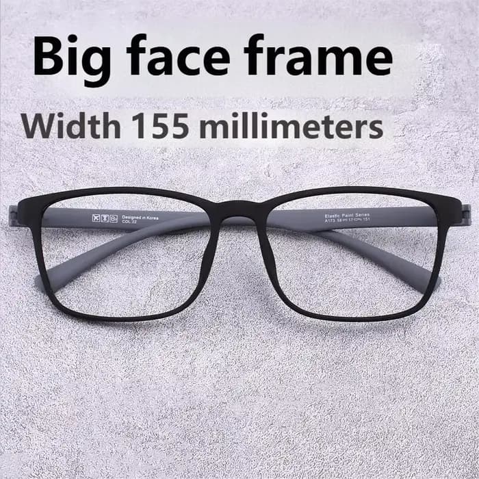 Lunettes carrées surdimensionnées pour grand visage TR90