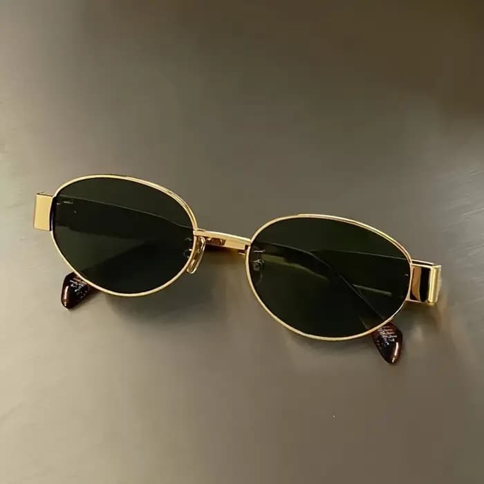 Lunettes de soleil ovales tendance pour femmes 2026 – Monture métallique de marque de luxe