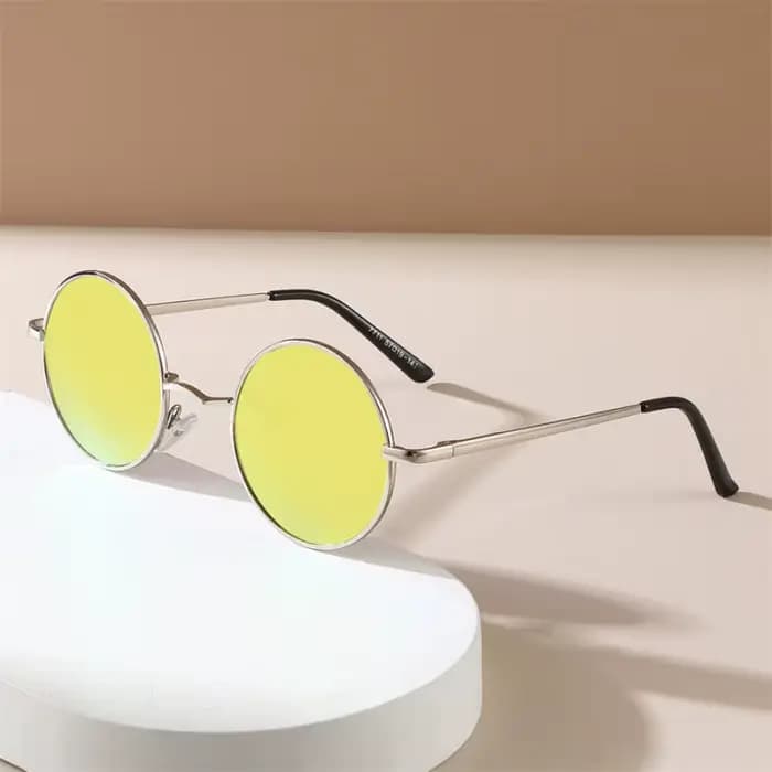 Lunettes de soleil Hippie rondes rétro pour femmes et hommes