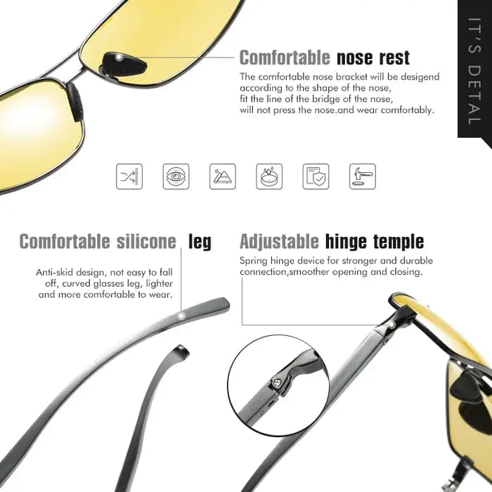 LIvissed MO-Lunettes de soleil polarisées photochromiques pour homme et femme
