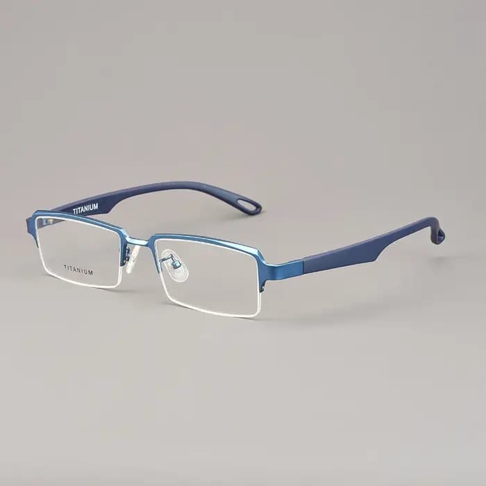 150mm grande taille demi-monture hommes lunettes