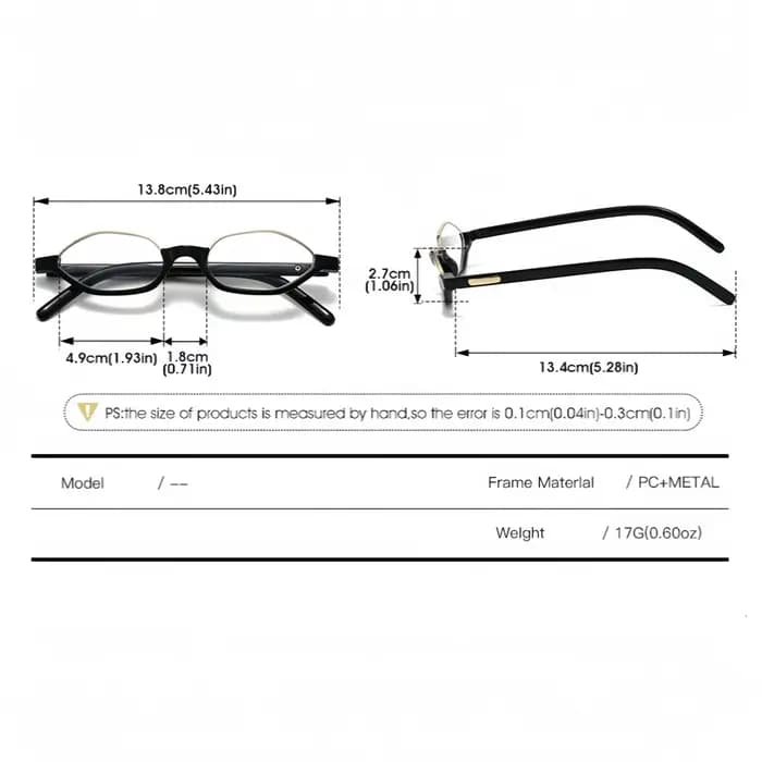 Lunettes semi-montres polygonales à la mode pour hommes et femmes, photographie de rue tendance et lunettes anti-lumière bleue pour les sorties