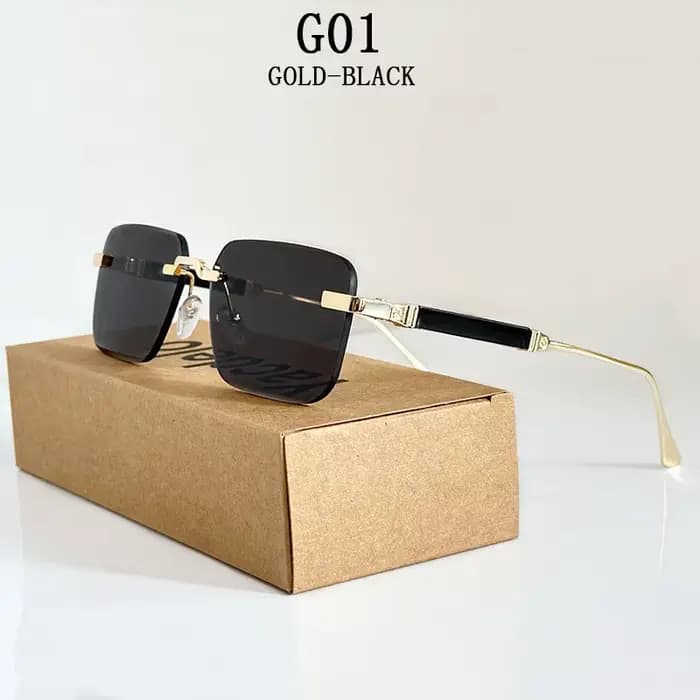 Nouveau 2024 lunettes De soleil carrées femmes à la mode Vintage concepteur lunettes De soleil sans