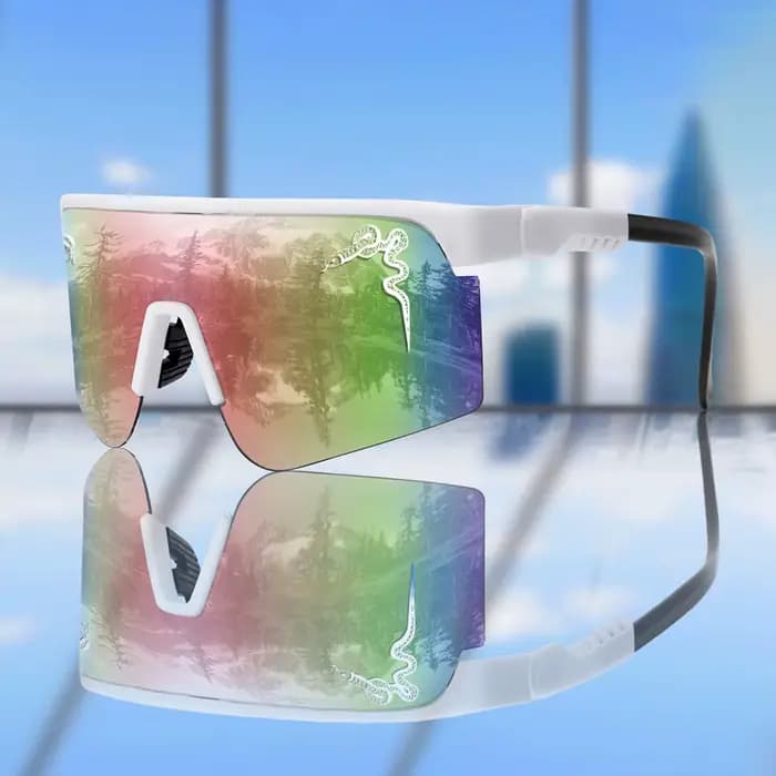 Lunettes de soleil de cyclisme à monture large pour hommes