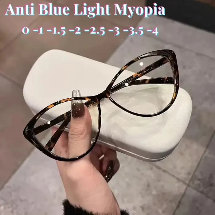 Lunettes de myopie transparentes œil de chat pour femmes