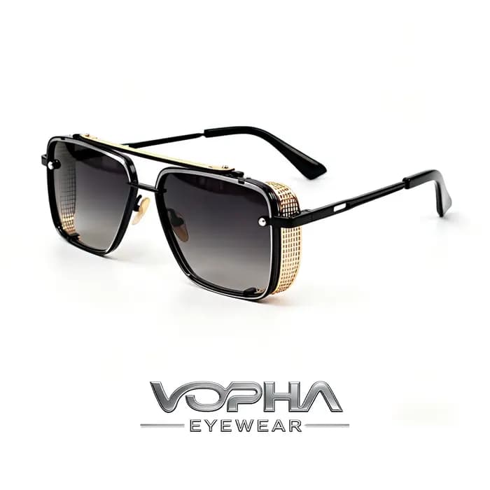 Lunettes de soleil carrées Aviator pour hommes et femmes, UV400, monture en métal, verres dégradés v