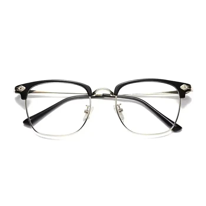 Lunettes de lecture demi-monture en métal pour femmes et hommes
