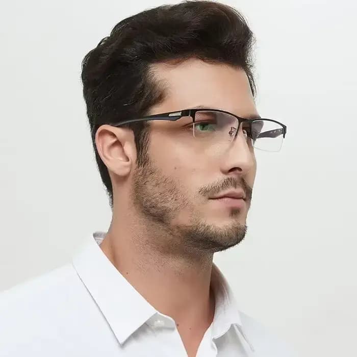 Lunettes de lecture multifocales en titane pour hommes et femmes