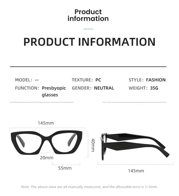 Lunettes de lecture à monture complète imprimées
