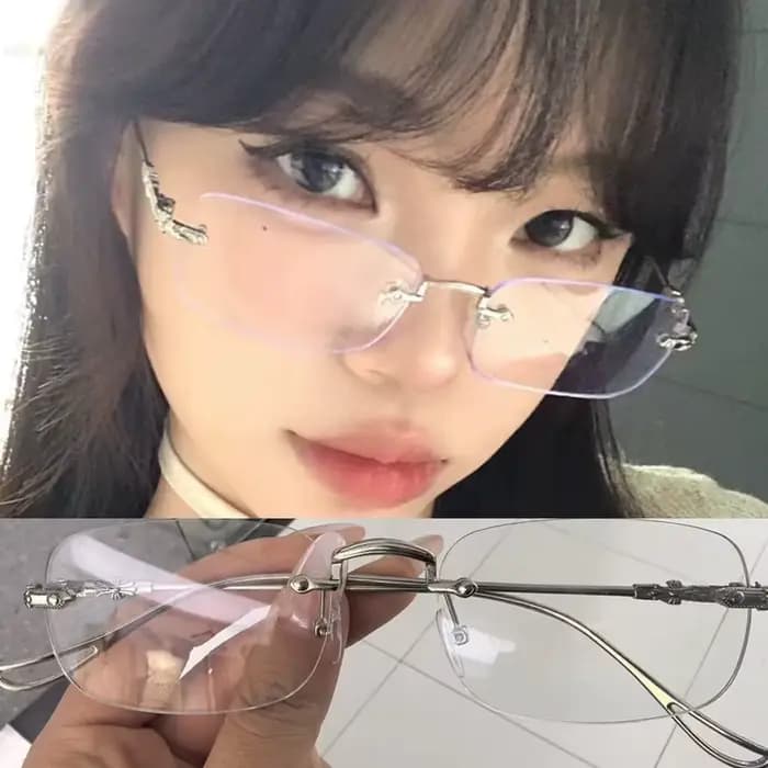 Nouvelles lunettes Harajuku sans monture pour femmes