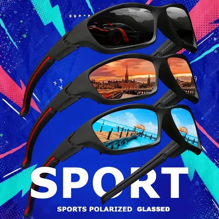Lunettes polarisées à la mode, 2 pièces, Cool Fantasy avancé, Sports de plein air pour hommes et fem