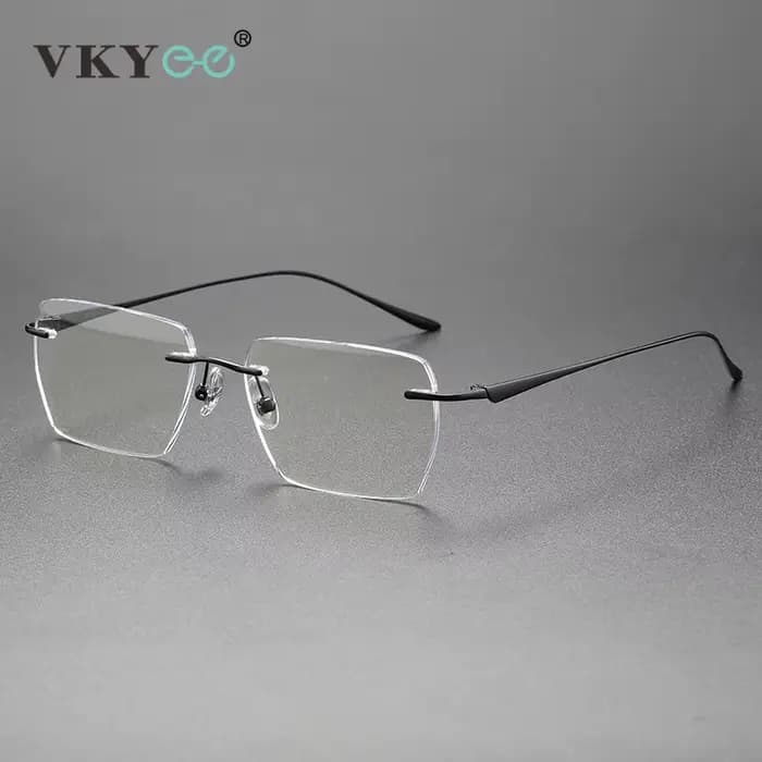 VICKY nouveau Business conception Simple sans monture pur titane lunettes femmes hommes lunettes opt