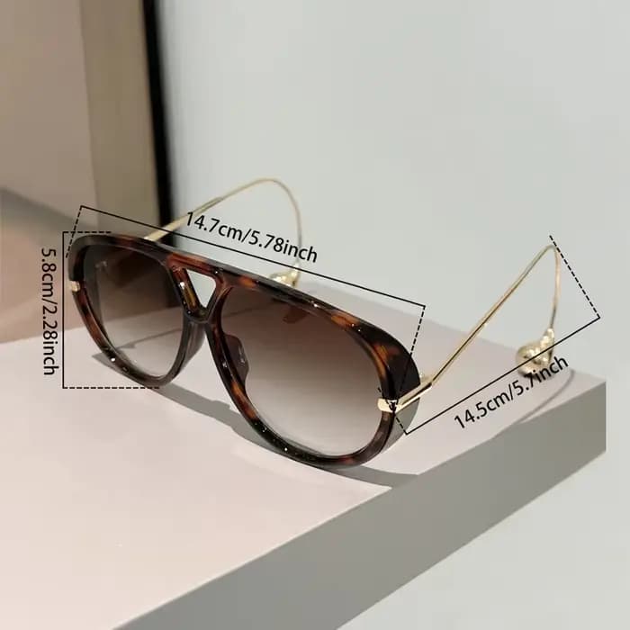 GM LUMIAS lunettes de soleil pilote surdimensionnées nouveau dans la mode Double pont dégradé