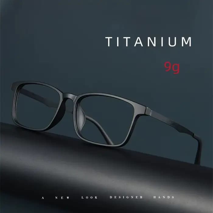 Lunettes d'affaires rétro grand carré TR90 en titane pour hommes, monture de Prescription optique po