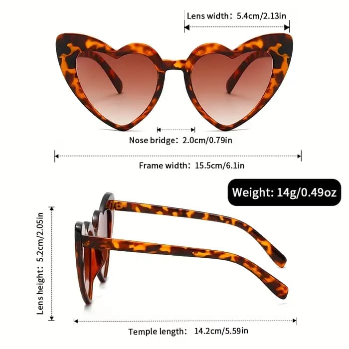 Cyclisme coeur lunettes de soleil femmes Vintage rouge coeurs en forme