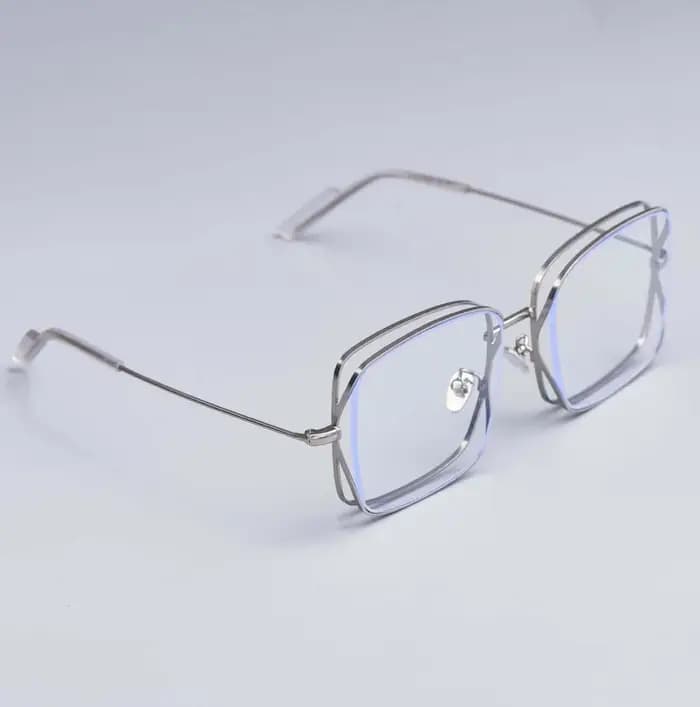 Lunettes de soleil à monture carrée en métal pour hommes et femmes