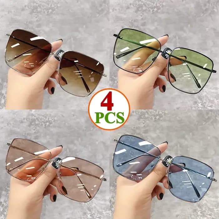 Lunettes de soleil femmes luxe carré hommes conduite voyage marque Design dégradé Vintage