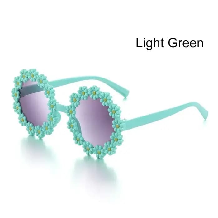 AndrFlower-Lunettes de soleil à monture ronde pour adultes et enfants
