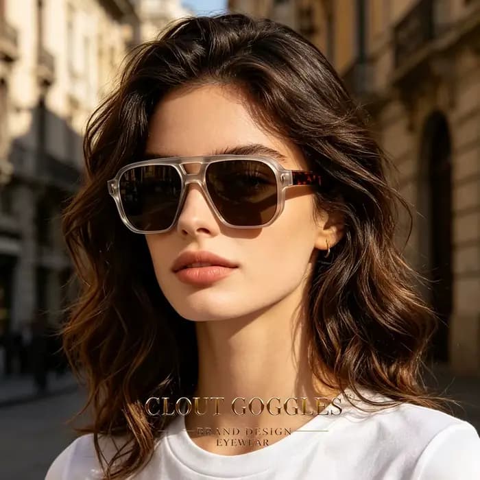 CLOUT GOGGLES Lunettes de soleil classiques de pilote pour hommes et femmes