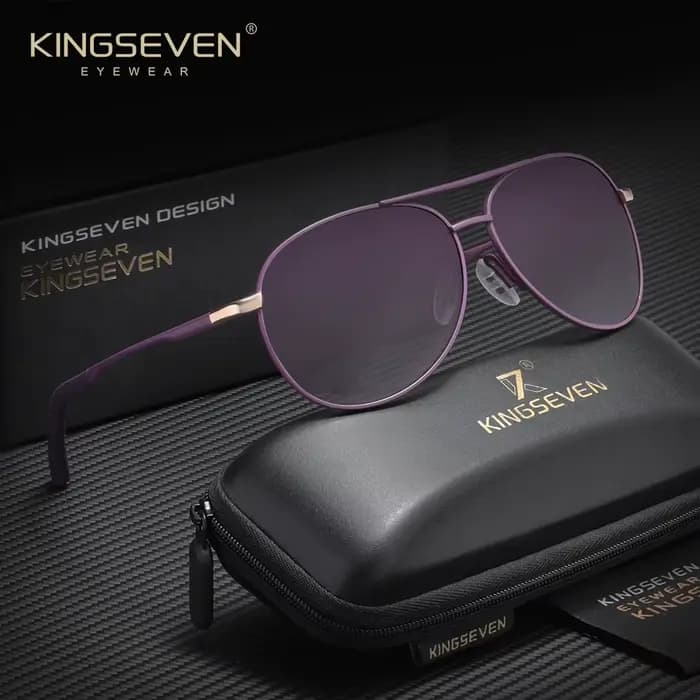 KINGSEVEN – lunettes de soleil polarisées de qualité, style pilote, UV400, monture en alliage, pour