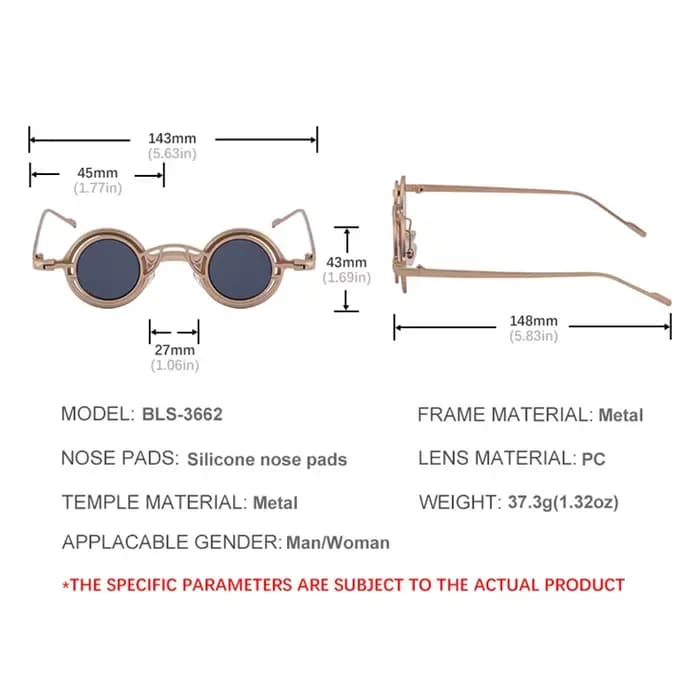 Lunettes de soleil rondes magnétiques mimiyou pour hommes et femmes