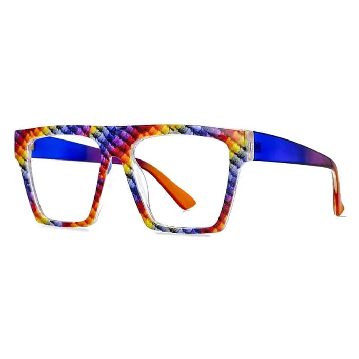Lunettes de lecture à rayures arc-en-ciel pour femmes