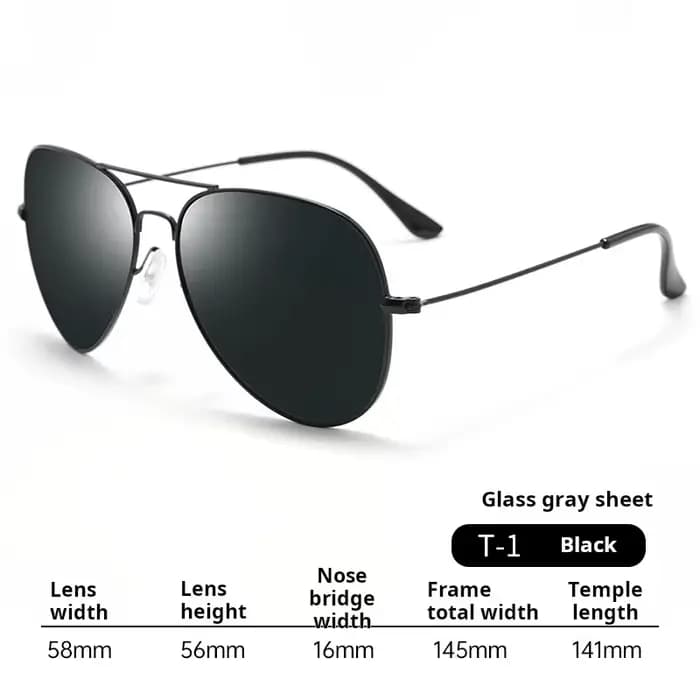 YIMARUILI classique mode pilote hommes lunettes de soleil Vintage Double faisceau lentilles en verre