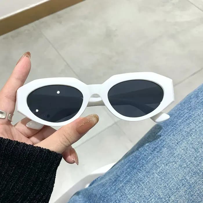 OEC CPO Punk lunettes de soleil œil de chat femmes Vintage petite lentille ovale