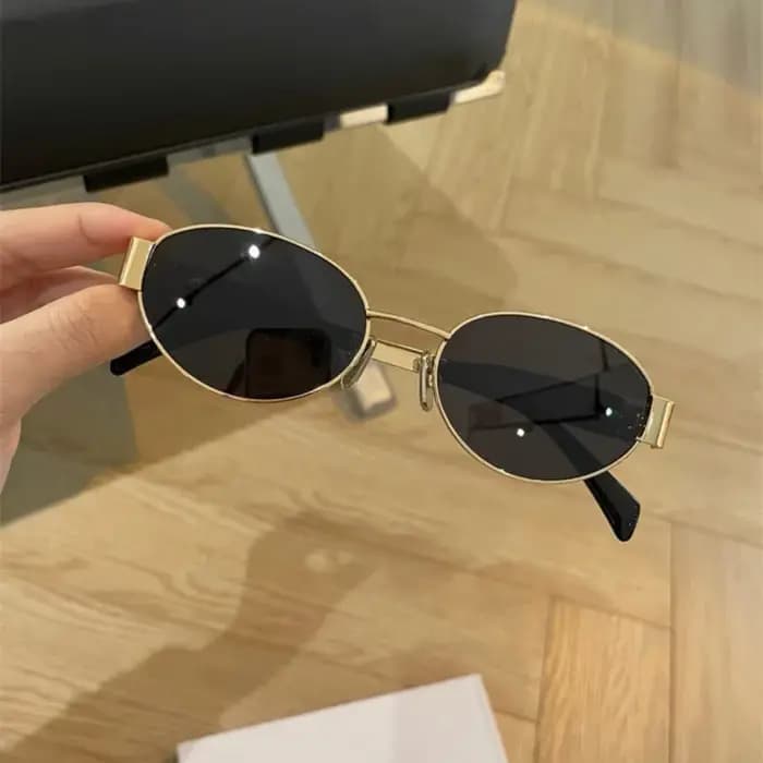 Lunettes de soleil ovales tendance vintage pour femmes