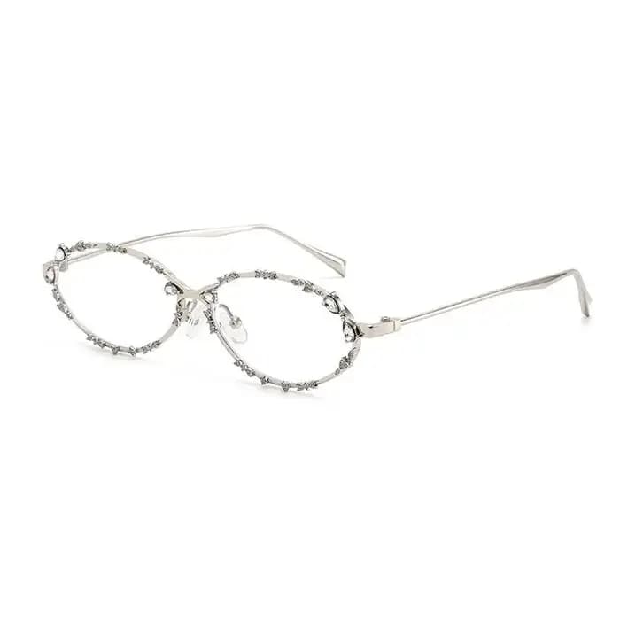 Y2K – lunettes ovales à strass