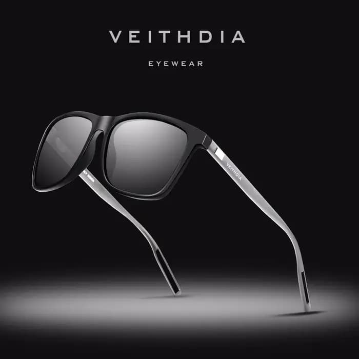 VEITHDIA lunettes de soleil originales sport extérieur unisexe en aluminium TR90 polarisé UV400 lent