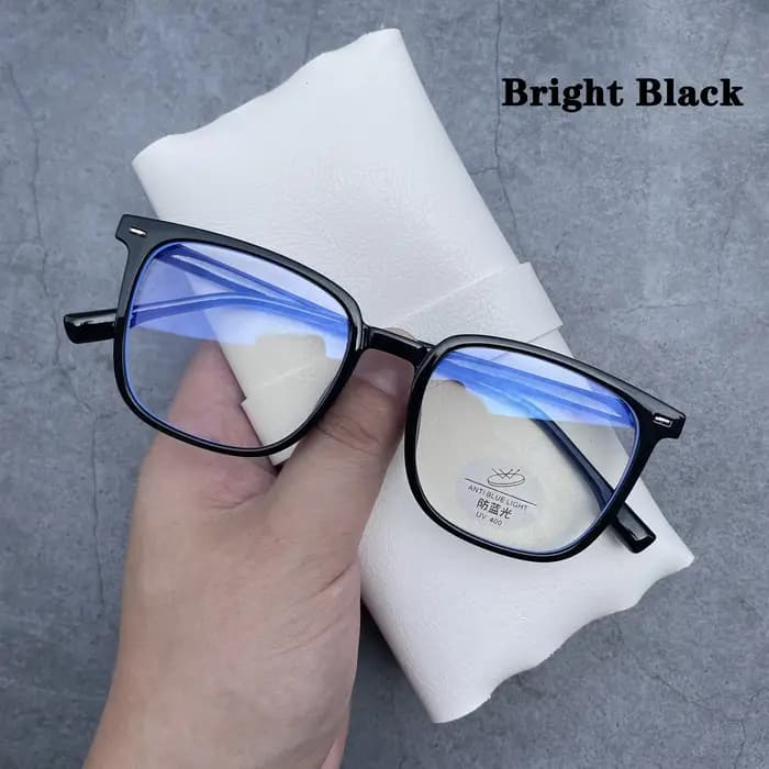 Lunettes d'ordinateur noires monture femmes hommes Anti lumière bleue carré Rectangle