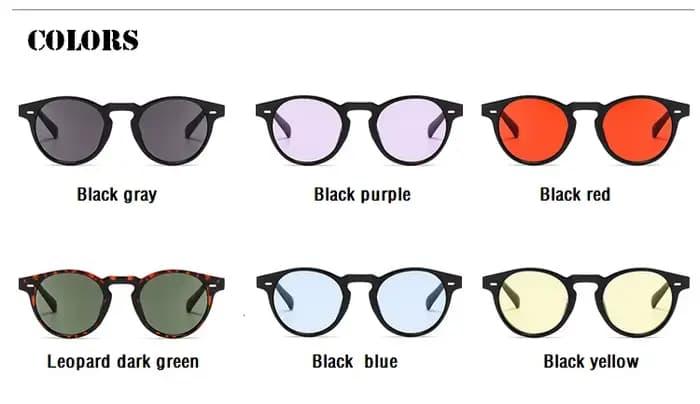 Petites lunettes de soleil rondes pour hommes et femmes